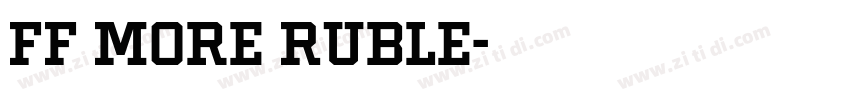 FF More Ruble字体转换